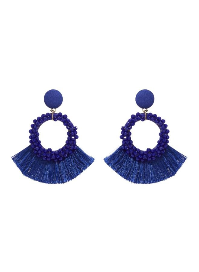 Beads Studded Round Tassel Earrings - v1598258092/N21588949A_1