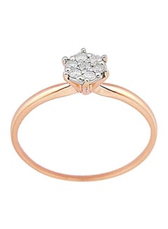 18 Karat Gold Genuine Diamonds Solitaire Ring