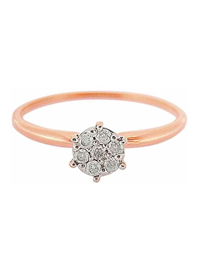 Vera Perla - 18 Karat Gold Genuine Diamonds Solitaire Ring - Image 1