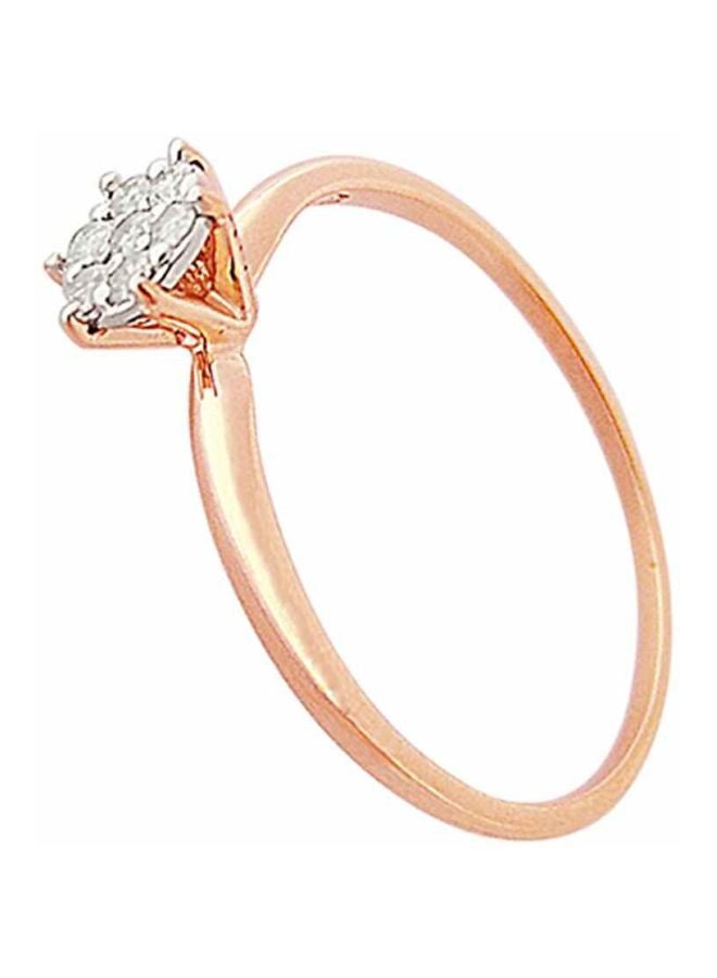 Vera Perla - 18 Karat Gold Genuine Diamonds Solitaire Ring - Image 1