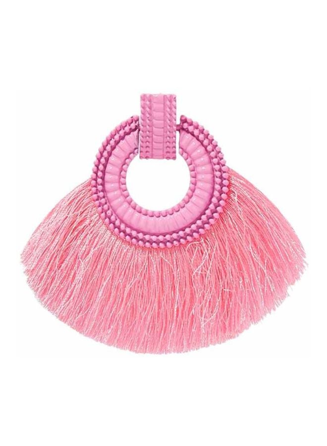 Hoop Design Tassel Earrings