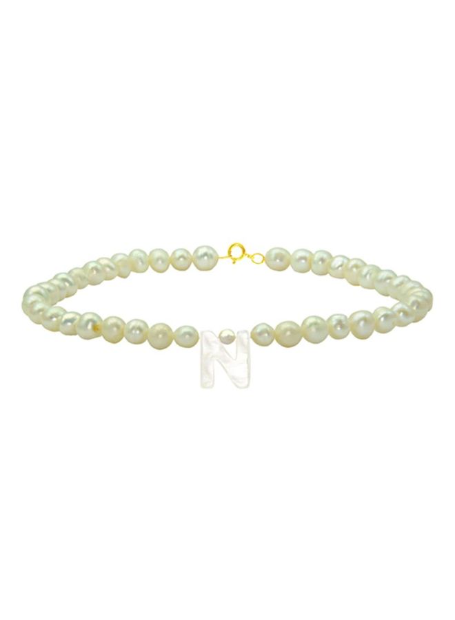 Vera Perla Pearls Strand Letter N Bracelet - Image 1