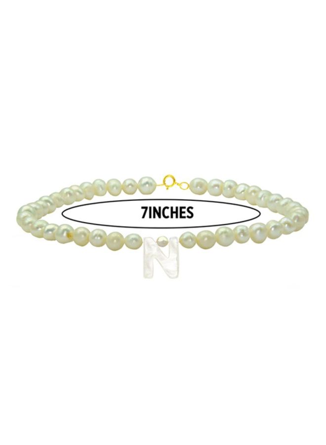 Vera Perla Pearls Strand Letter N Bracelet - Image 2