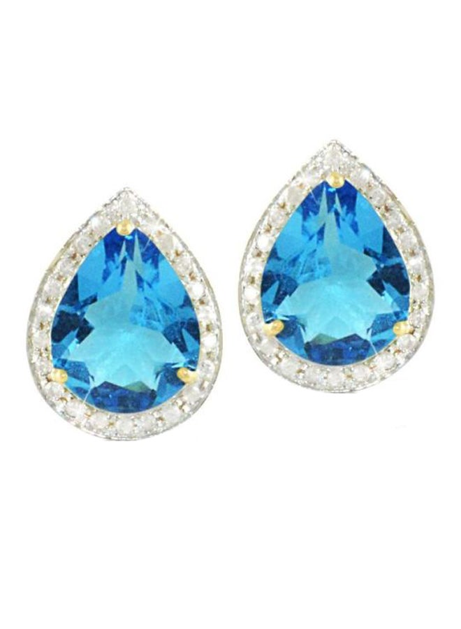 Vera Perla 18 Karat Gold With Drop Cut Diamonds Earrings  - Image 1