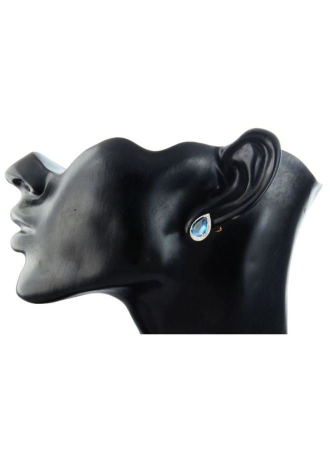 Vera Perla 18 Karat Gold With Drop Cut Diamonds Earrings  - Image 3