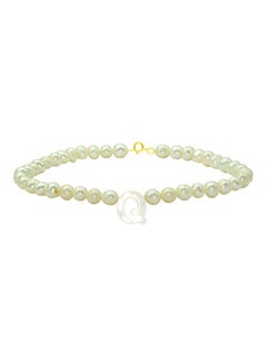 18 Karat Gold With Pearls Letter Q Luxury Pet Collar Bracelet