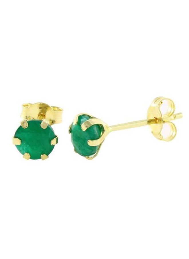 Vera Perla 18 Karat Gold And meralds Earrings  - Image 1