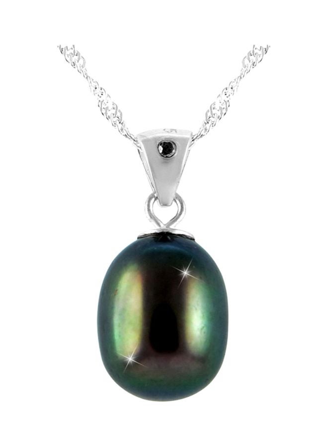Vera Perla - 925 Sterling Silver Pearl Pendant Necklace - Image 1