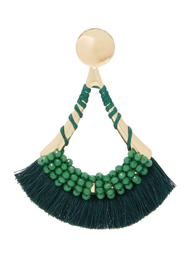 YUEJIN Exquisite Triangle Design Tassel Earrings - Image 2