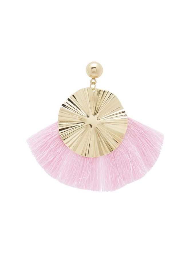 YUEJIN - Round Tassel Design Earrings - Image 1