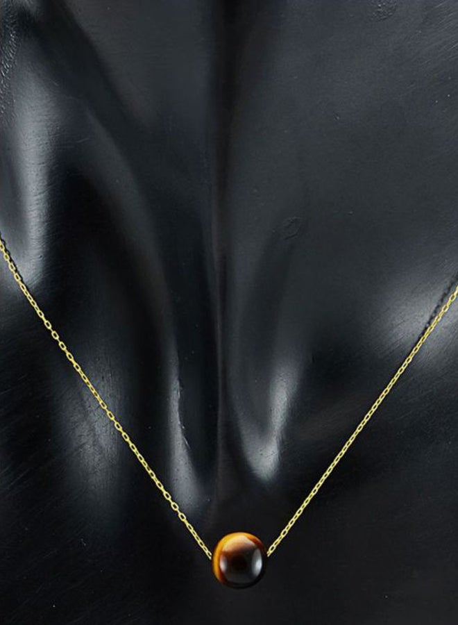 Vera Perla - 18K Gold Tiger Eye Necklace - Image 1