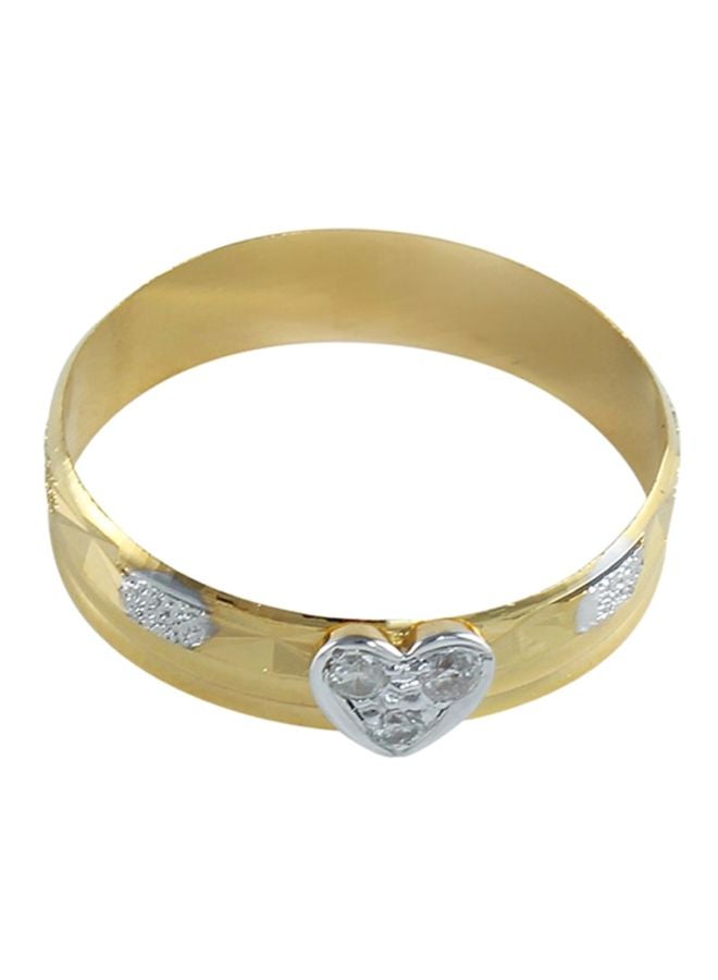 10K Gold Diamond Heart Band Ring