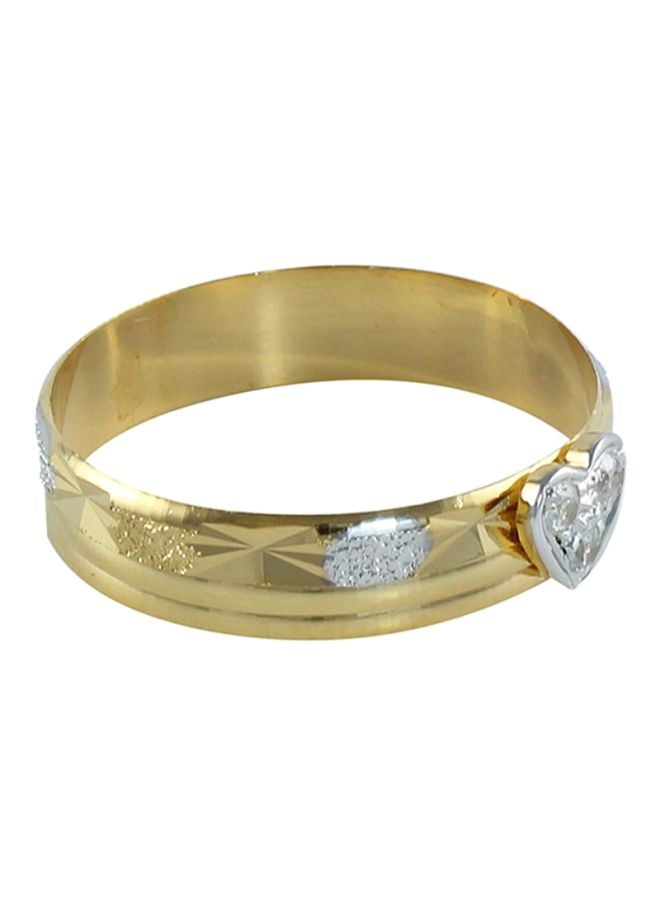 10K Gold Diamond Heart Band Ring