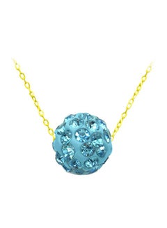 10 Karat Gold Crystal Pendant Necklace