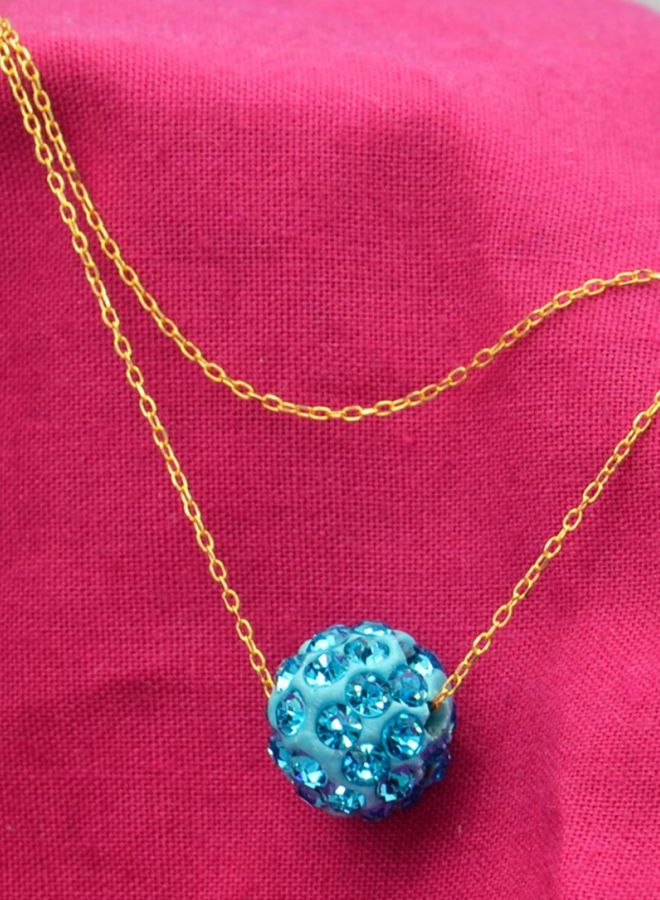 Vera Perla - 10 Karat Gold Crystal Pendant Necklace - Image 1
