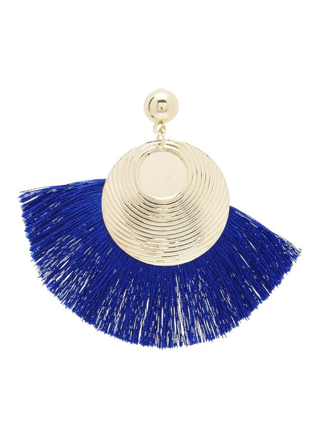 YUEJIN - Patterned Round Tassel Earrings - Image 1