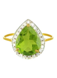 18 Karat Gold 0.12Ct Diamond Studded Ring
