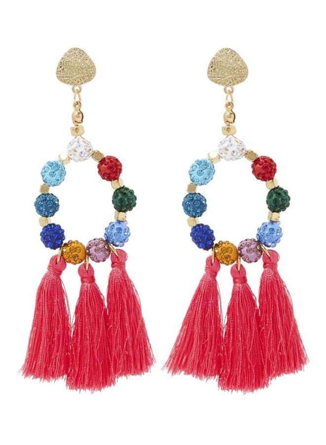 YUEJIN Beads and Trio Tassel Earrings - Image 1