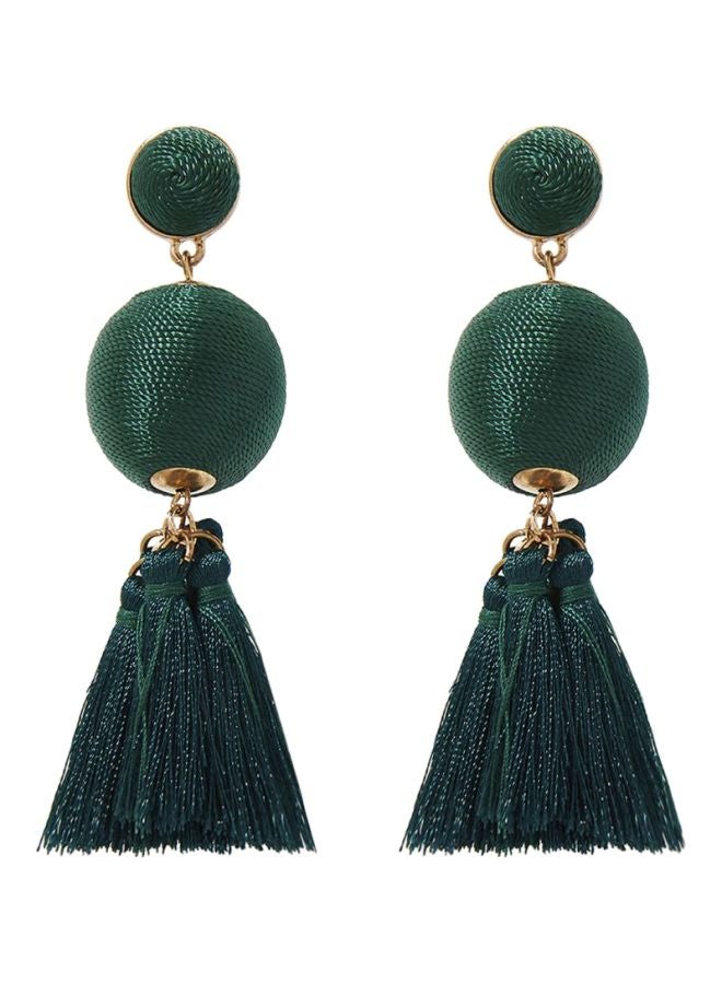 YUEJIN - Thread Tassel Earrings - Image 1