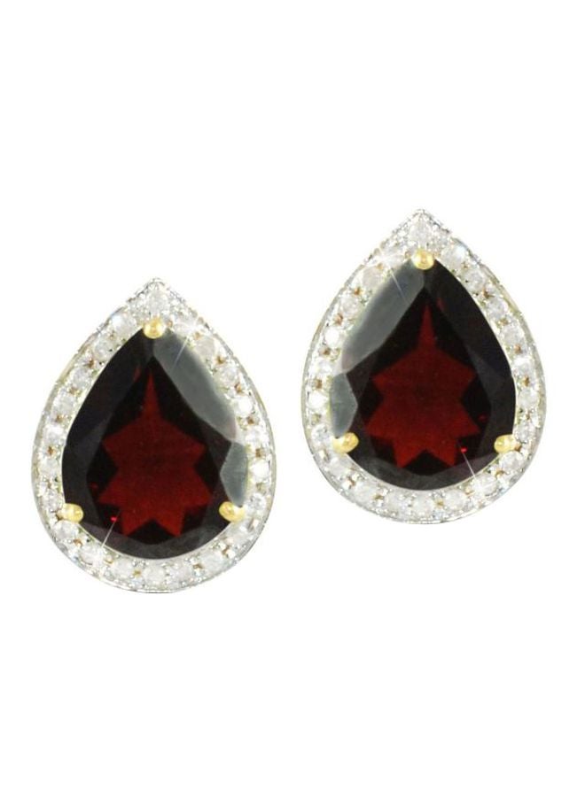 Vera Perla 18 Karat Gold Diamonds Studded Earrings  - Image 1