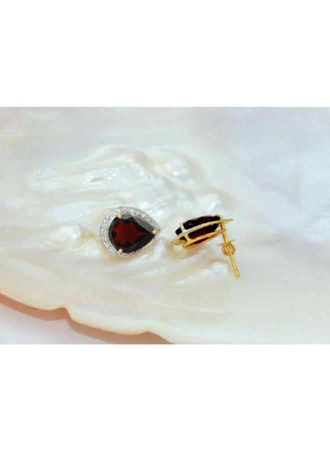 Vera Perla 18 Karat Gold Diamonds Studded Earrings  - Image 2