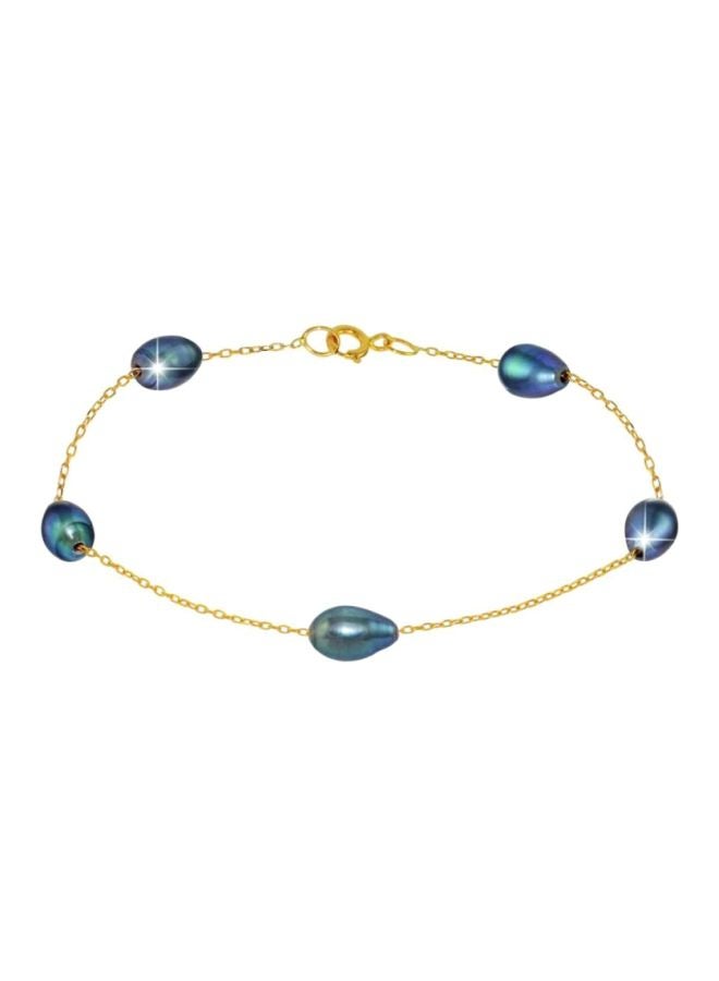 Vera Perla 18 Karat Gold Pearl Studded Bracelet - Image 1