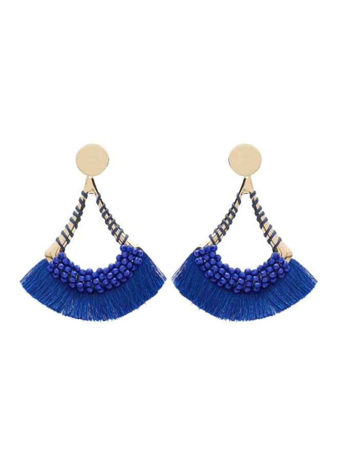 YUEJIN Triangle Design Tassel Earrings - Image 1
