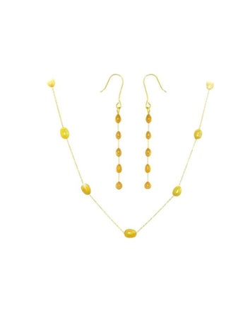 2-Piece 10 Karat Gold Pearls Jewelry Set - v1598258399/N11635184A_1