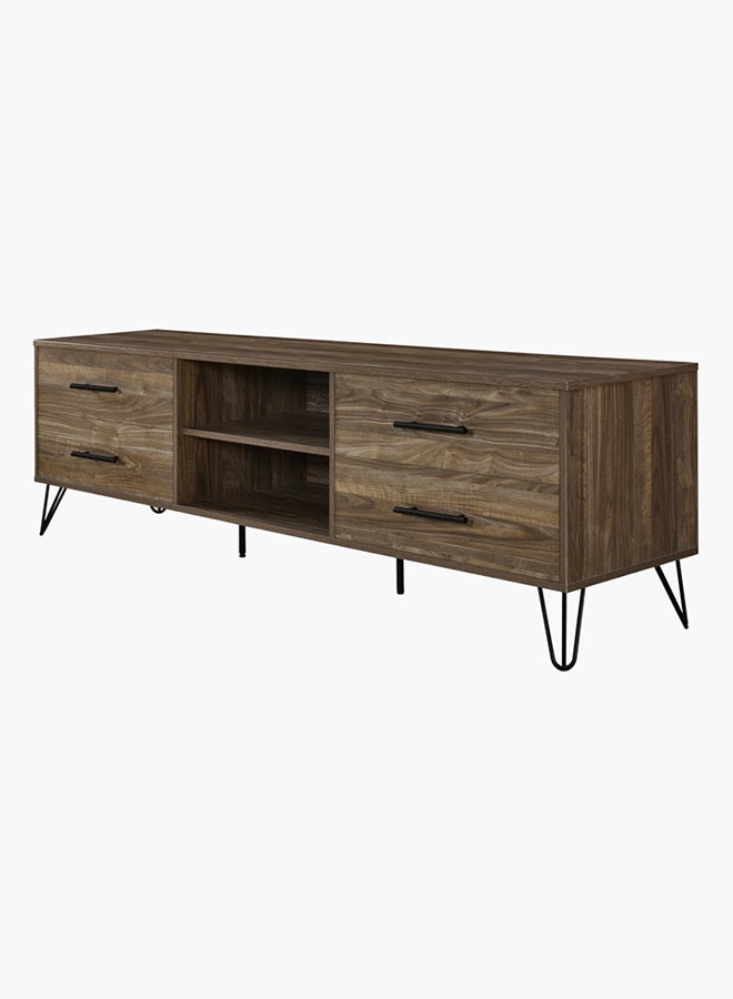 Miro Low 4-Drawer TV Unit for TVs up to 65 inches Brown 180x40x51.6cm