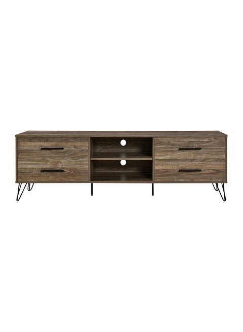 Miro Low 4-Drawer TV Unit for TVs up to 65 inches Brown 180x40x51.6cm