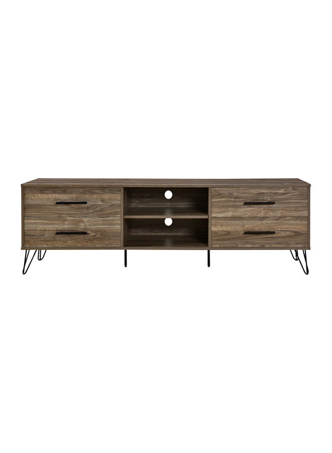 Miro Low 4-Drawer TV Unit for TVs up to 65 inches Brown 180x40x51.6cm