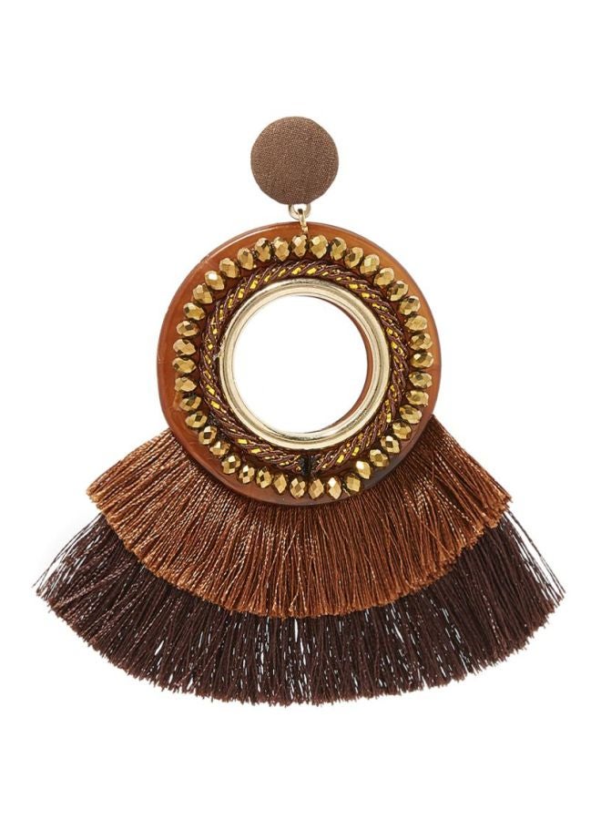YUEJIN - 2 Layer Tassel Earrings - Image 1