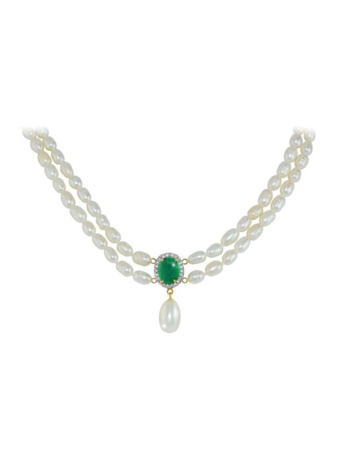Vera Perla 18 Karat Gold Diamonds And Pearls Necklace  - Image 1