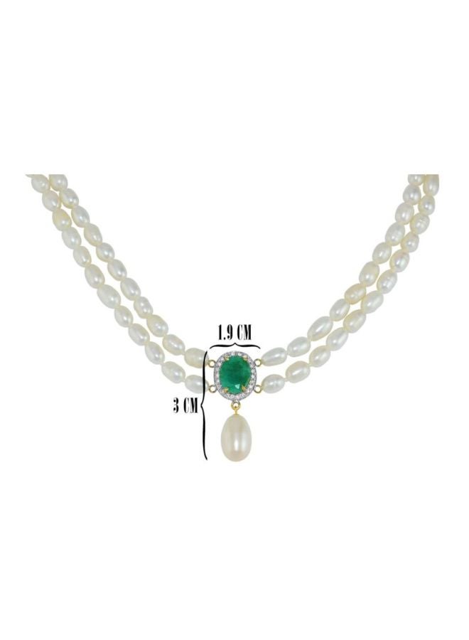Vera Perla 18 Karat Gold Diamonds And Pearls Necklace  - Image 2