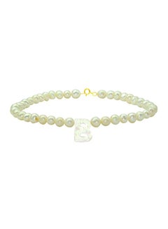 18 Karat Gold With Pearls Letter B Luxury Pet Collar Bracelet