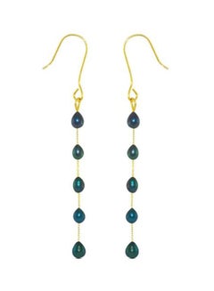 10 Karat Gold Pearls Opera Drop Earrings