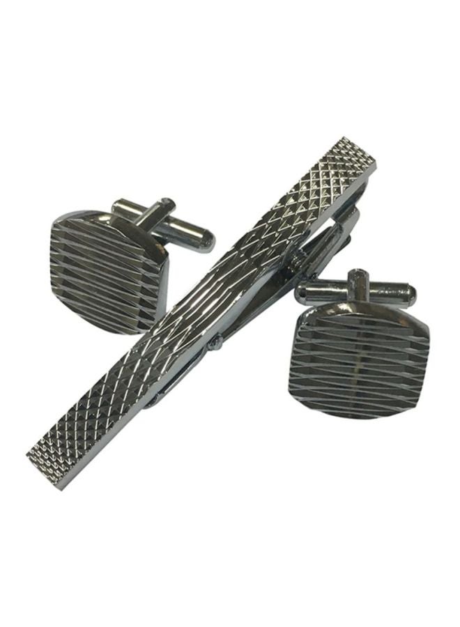 Alyashmac - Pack Of 2 Stylish Brass Cufflinks And Tie Clip - Image 1