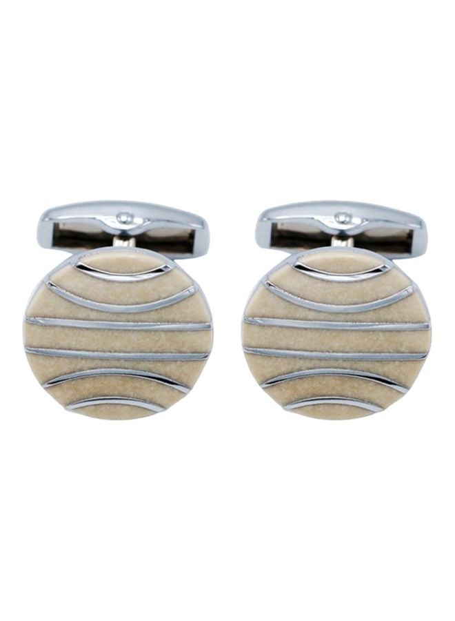 RS Metal Round Cufflinks - Image 1