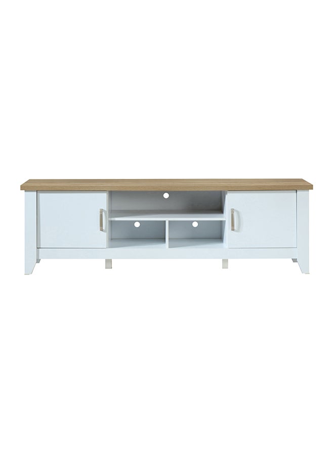 هوم بوكس وحدة تلفاز منخفضة لأجهزة حتى 75 بوصة من سكاي أبيض 180x40x55سم - Image 1