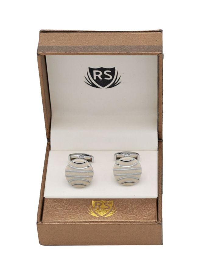 RS Metal Round Cufflinks - Image 2