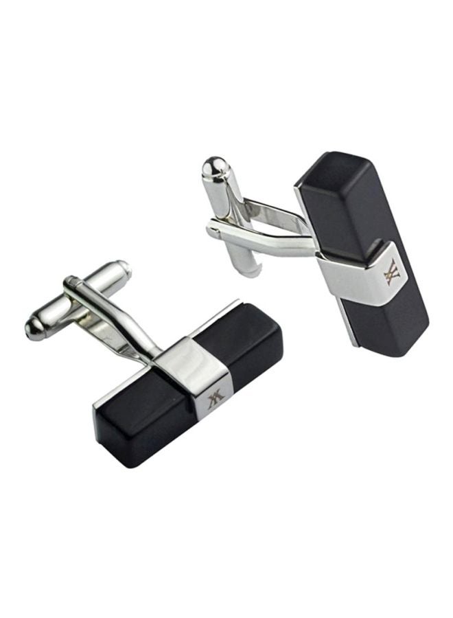 اليشمك أزرار أكمام القمصان بشكل مستطيل من الكريستال والنحاس