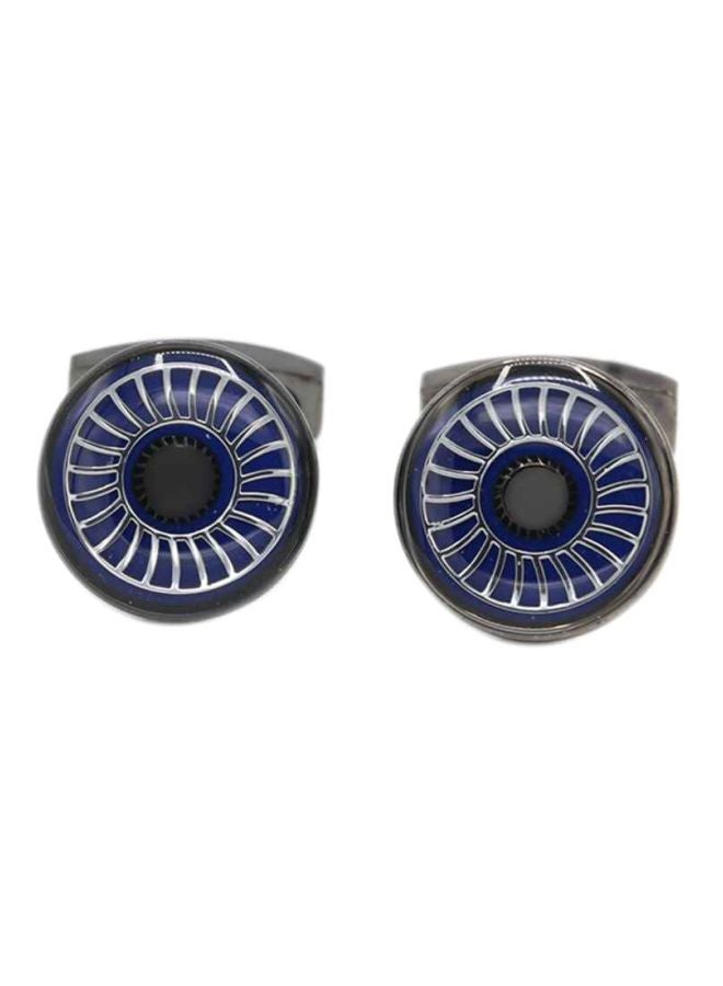 RS - Stainless Steel Round Cufflinks - Image 1