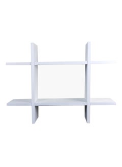 Home Box Hashtag Shaped Shelf White 45.5x4.5x10cm  - Image 1