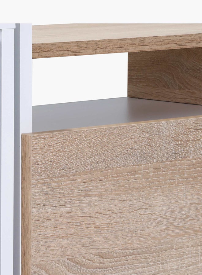 Betsy TV Unit With 3-Nesting Table Beige/White