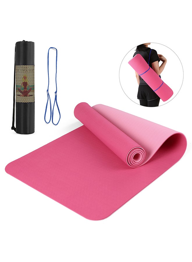 Generic Portable Double Yoga Mat With Carrying Strap And Storage Bag  - Image 2