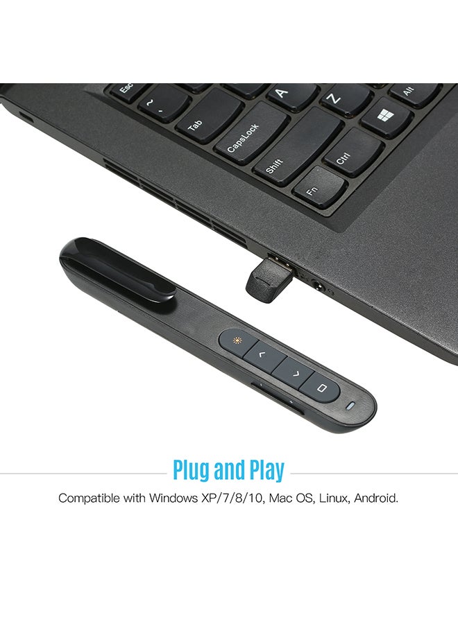 جهاز تحكم عن بعد PPT لاسلكي مع جهاز استقبال USB أسود - Image 5