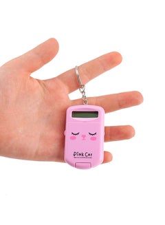 Generic Cute Cartoon Calculator With Keychain Pink  - Image 3