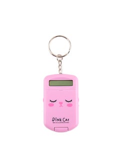Generic Cute Cartoon Calculator With Keychain Pink  - Image 1