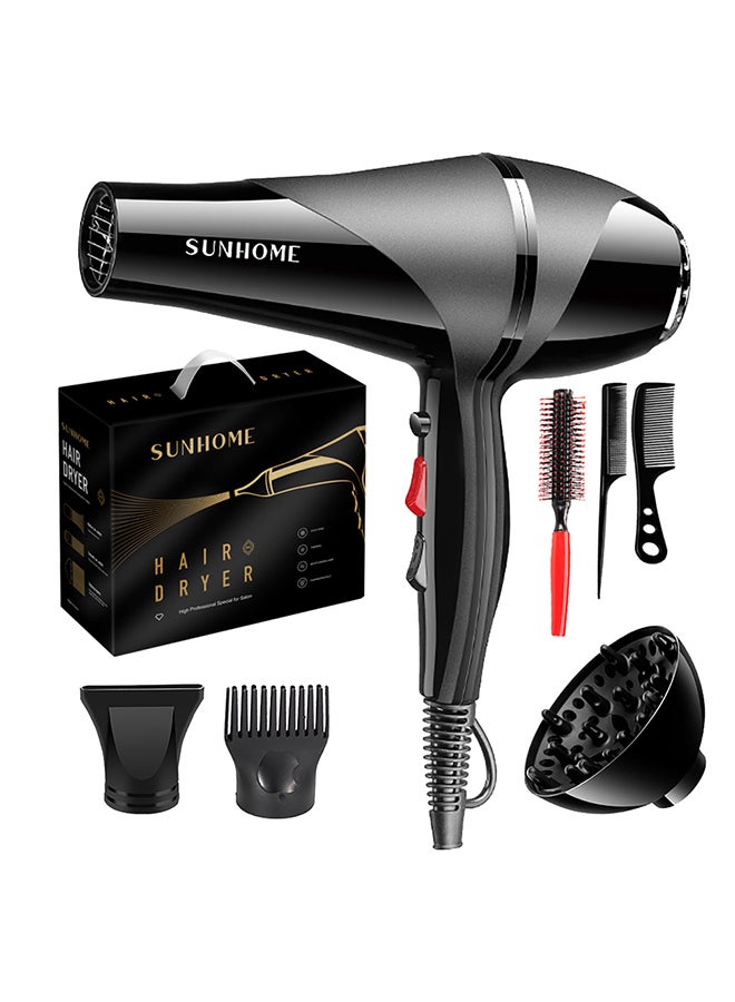 7-Piece Professional Hair Dryer Set，2300W Black - v1598260971/N19754154A_7