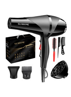 Sunhome 7-Piece Professional Hair Dryer Set，2300W Black  - Image 4
